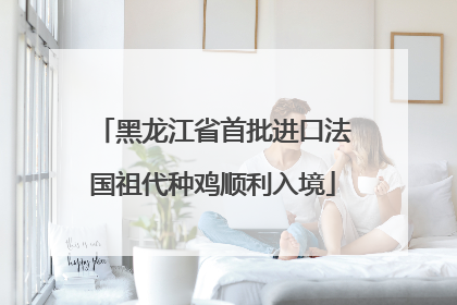黑龙江省首批进口法国祖代种鸡顺利入境