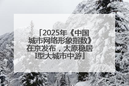 2025年《中国城市网络形象指数》在京发布，太原稳居I型大城市中游