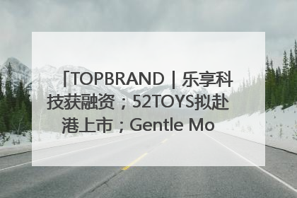 TOPBRAND｜乐享科技获融资；52TOYS拟赴港上市；Gentle Monster合作谷歌；Valentino传播官离职